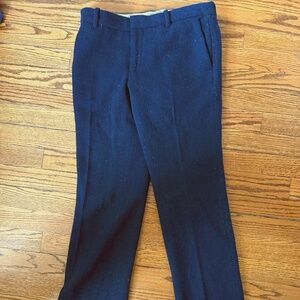 Uniqlo x Ines De La Fressange Sz 4 Pants Midnight Navy Wool Tweed